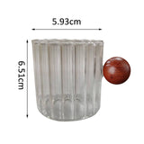 Maxbell Glass Coffee Milk Mug with Anti Scald Wooden Handle for Hotel Office Camping Clear