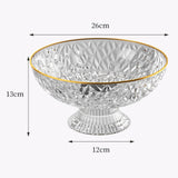 Maxbell Fruit Bowl Round Vegetable Strainer Basket Large for Countetop Breads Snacks Clear