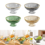 Maxbell Fruit Bowl Round Vegetable Strainer Basket Large for Countetop Breads Snacks Clear