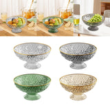 Maxbell Fruit Bowl Round Vegetable Strainer Basket Large for Countetop Breads Snacks Clear