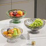 Maxbell Fruit Bowl Round Vegetable Strainer Basket Large for Countetop Breads Snacks Clear