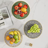 Maxbell Fruit Bowl Round Vegetable Strainer Basket Large for Countetop Breads Snacks Clear