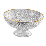 Maxbell Fruit Bowl Round Vegetable Strainer Basket Large for Countetop Breads Snacks Clear