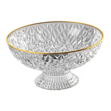 Maxbell Fruit Bowl Round Vegetable Strainer Basket Large for Countetop Breads Snacks Clear