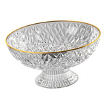 Maxbell Fruit Bowl Round Vegetable Strainer Basket Large for Countetop Breads Snacks Clear