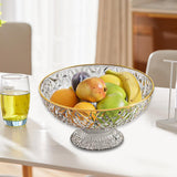 Maxbell Fruit Bowl Round Vegetable Strainer Basket Large for Countetop Breads Snacks Clear