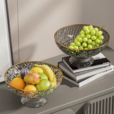 Maxbell Fruit Bowl Round Vegetable Strainer Basket Large for Countetop Breads Snacks Gray