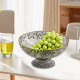 Maxbell Fruit Bowl Round Vegetable Strainer Basket Large for Countetop Breads Snacks Gray