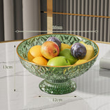 Maxbell Fruit Bowl Round Vegetable Strainer Basket Large for Countetop Breads Snacks Green