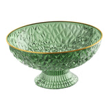 Maxbell Fruit Bowl Round Vegetable Strainer Basket Large for Countetop Breads Snacks Green