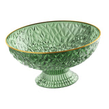 Maxbell Fruit Bowl Round Vegetable Strainer Basket Large for Countetop Breads Snacks Green