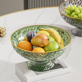 Maxbell Fruit Bowl Round Vegetable Strainer Basket Large for Countetop Breads Snacks Green