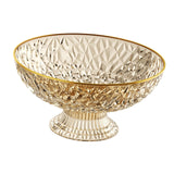 Maxbell Fruit Bowl Round Vegetable Strainer Basket Large for Countetop Breads Snacks Yellow