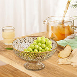 Maxbell Fruit Bowl Round Vegetable Strainer Basket Large for Countetop Breads Snacks Yellow