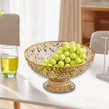 Maxbell Fruit Bowl Round Vegetable Strainer Basket Large for Countetop Breads Snacks Yellow