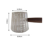 Maxbell Measuring Milk Glass Cup Espresso Accessories 180ml/16oz for Bar Office Home Transparent