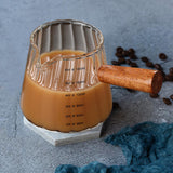 Maxbell Measuring Milk Glass Cup Espresso Accessories 180ml/16oz for Bar Office Home Transparent