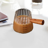 Maxbell Measuring Milk Glass Cup Espresso Accessories 180ml/16oz for Bar Office Home Transparent