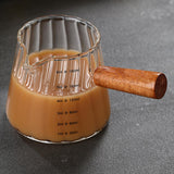 Maxbell Measuring Milk Glass Cup Espresso Accessories 180ml/16oz for Bar Office Home Transparent