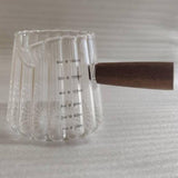 Maxbell Measuring Milk Glass Cup Espresso Accessories 180ml/16oz for Bar Office Home Transparent
