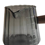 Maxbell Measuring Milk Glass Cup Espresso Accessories 180ml/16oz for Bar Office Home Black