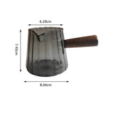 Maxbell Measuring Milk Glass Cup Espresso Accessories 180ml/16oz for Bar Office Home Black