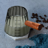 Maxbell Measuring Milk Glass Cup Espresso Accessories 180ml/16oz for Bar Office Home Black