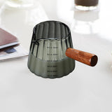 Maxbell Measuring Milk Glass Cup Espresso Accessories 180ml/16oz for Bar Office Home Black