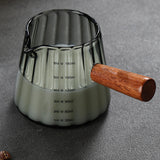 Maxbell Measuring Milk Glass Cup Espresso Accessories 180ml/16oz for Bar Office Home Black