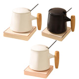 Maxbell Coffee Warmer and Mug Set for Desk Electric Beverage Warmer Plate for Office White with Base