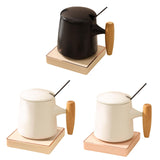 Maxbell Coffee Warmer and Mug Set for Desk Electric Beverage Warmer Plate for Office White with Base