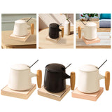 Maxbell Coffee Warmer and Mug Set for Desk Electric Beverage Warmer Plate for Office White with Base