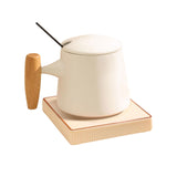 Maxbell Coffee Warmer and Mug Set for Desk Electric Beverage Warmer Plate for Office White with Base