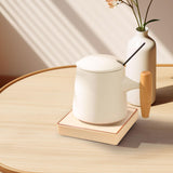 Maxbell Coffee Warmer and Mug Set for Desk Electric Beverage Warmer Plate for Office White with Base