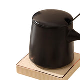 Maxbell Coffee Warmer and Mug Set for Desk Electric Beverage Warmer Plate for Office Black with Base