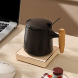 Maxbell Coffee Warmer and Mug Set for Desk Electric Beverage Warmer Plate for Office Black with Base