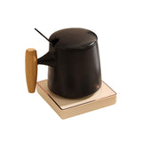 Maxbell Coffee Warmer and Mug Set for Desk Electric Beverage Warmer Plate for Office Black with Base