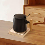 Maxbell Coffee Warmer and Mug Set for Desk Electric Beverage Warmer Plate for Office Black with Base