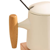 Maxbell Coffee Warmer and Mug Set for Desk Electric Beverage Warmer Plate for Office White Pink Base