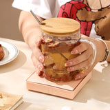 Maxbell Coffee Warmer and Mug Set for Desk Electric Beverage Warmer Plate for Office White Pink Base