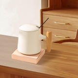 Maxbell Coffee Warmer and Mug Set for Desk Electric Beverage Warmer Plate for Office White Pink Base