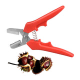 Maxbell Chestnuts Clip Multifunctional Manual Stainless Steel Chestnuts Shell Opener red