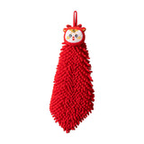 Maxbell New Year Hanging Hand Towels Soft Chenille Towels for Apartment Home Kitchen Female
