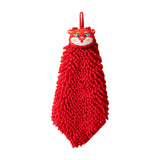 Maxbell New Year Hanging Hand Towels Soft Chenille Towels for Apartment Home Kitchen Male