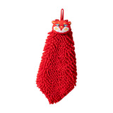 Maxbell New Year Hanging Hand Towels Soft Chenille Towels for Apartment Home Kitchen Male