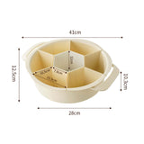 Maxbell Divided Serving Tray Food Storage Organizer for Chips and Dip Snacks without Lid