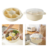 Maxbell Divided Serving Tray Food Storage Organizer for Chips and Dip Snacks without Lid