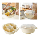 Maxbell Divided Serving Tray Food Storage Organizer for Chips and Dip Snacks without Lid