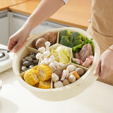 Maxbell Divided Serving Tray Food Storage Organizer for Chips and Dip Snacks without Lid
