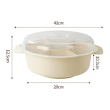 Maxbell Divided Serving Tray Food Storage Organizer for Chips and Dip Snacks with Lid